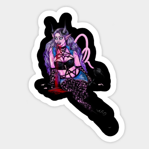 Succubus kiss Sticker by Gothic Heart Chic